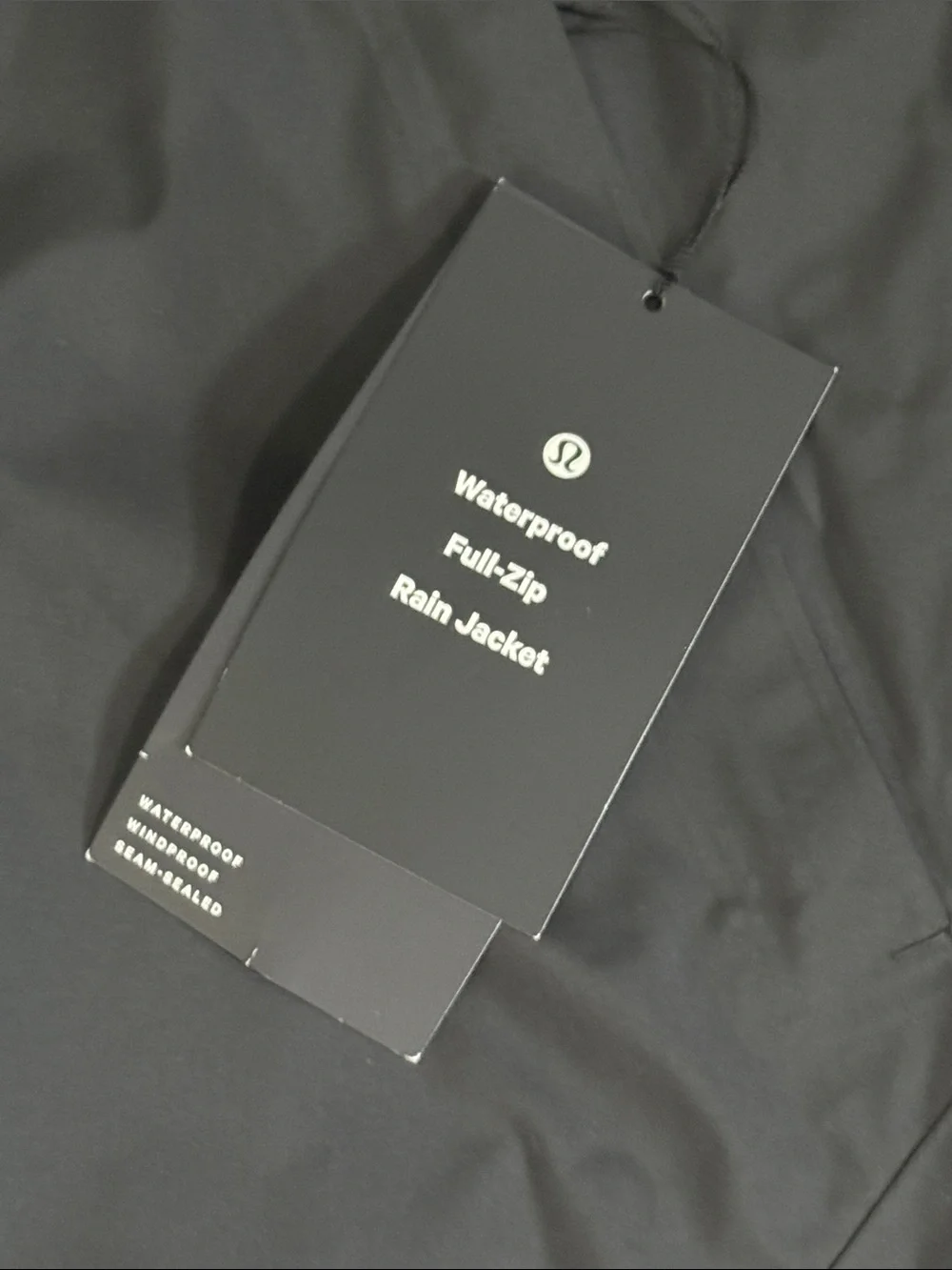 Lululemon Waterproof Full-Zip Rain Jacket Black S NWT Seam-Sealed Hooded Shell
